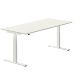 Bureau droit Ergo Up - l. 180 x pr. 80 cm - sans obturateur - réglage en hauteur électrique