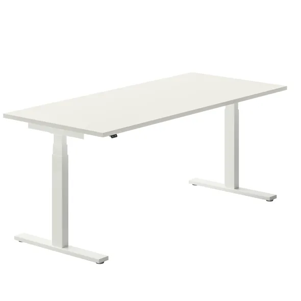 Bureau droit Ergo Up - l. 180 x pr. 80 cm - sans obturateur - réglage en hauteur électrique