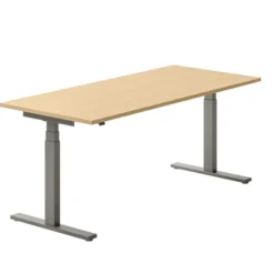 Bureau droit Ergo Up - l. 180 x pr. 80 cm - sans obturateur - réglage en hauteur électrique