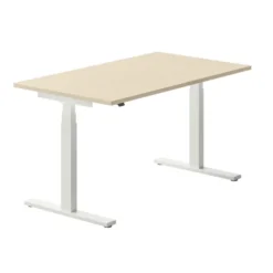 Bureau droit Ergo Up - l. 140 x pr. 80 cm - sans obturateur - réglage en hauteur électrique