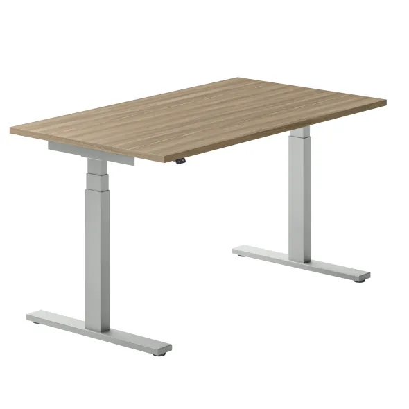 Bureau droit Ergo Up - l. 140 x pr. 80 cm - sans obturateur - réglage en hauteur électrique