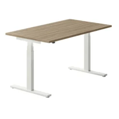 Bureau droit Ergo Up - l. 140 x pr. 80 cm - sans obturateur - réglage en hauteur électrique