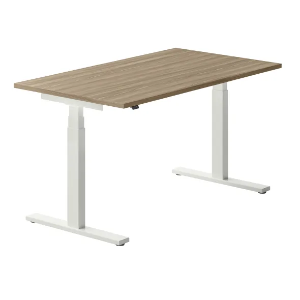 Bureau droit Ergo Up - l. 140 x pr. 80 cm - sans obturateur - réglage en hauteur électrique