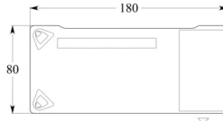 Bureau droit Evidence - l. 180 x pr. 80 cm + caisson porteur