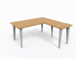Bureau droit Evidence - l. 160 x pr. 80 cm + retour l. 80 x pr. 60 cm