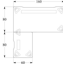 Bureau droit Evidence - l. 160 x pr. 80 cm + retour l. 80 x pr. 60 cm