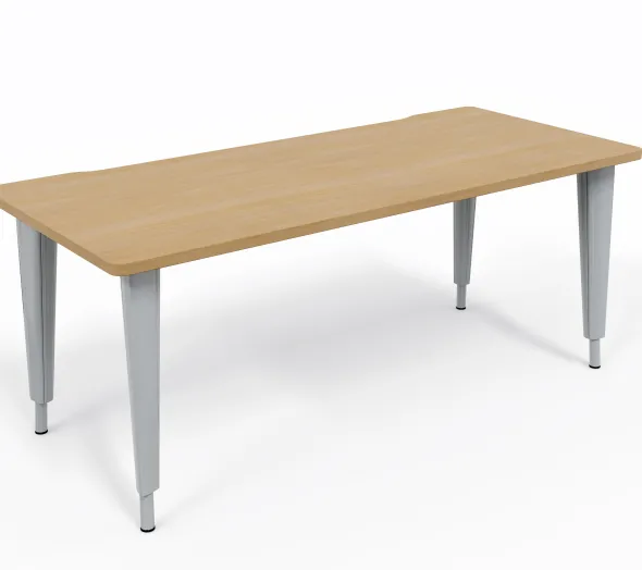 Bureau droit Evidence - l. 180 x pr. 80 cm - piétement réglable en hauteur