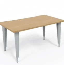 Bureau droit Evidence - l. 140 x pr. 80 cm - piétement réglable en hauteur