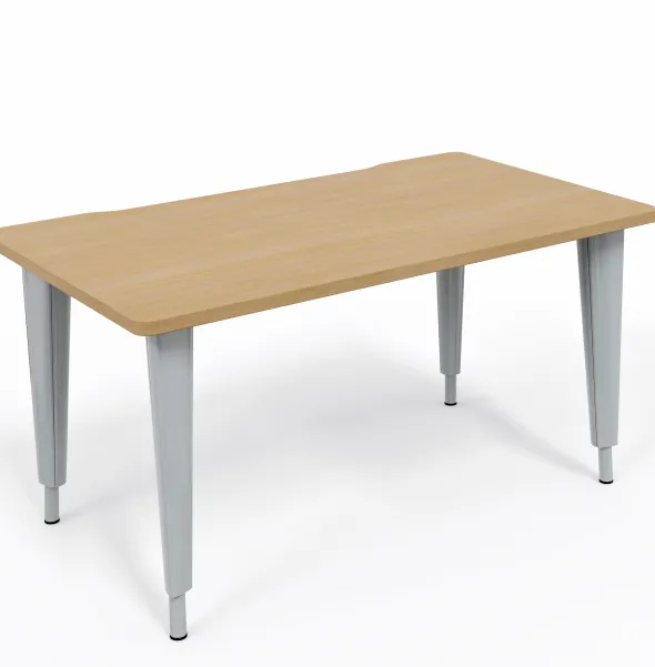 Bureau droit Evidence - l. 140 x pr. 80 cm - piétement réglable en hauteur