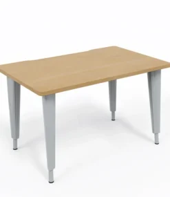 Bureau droit Evidence - l. 120 x pr. 80 cm - piétement réglable en hauteur