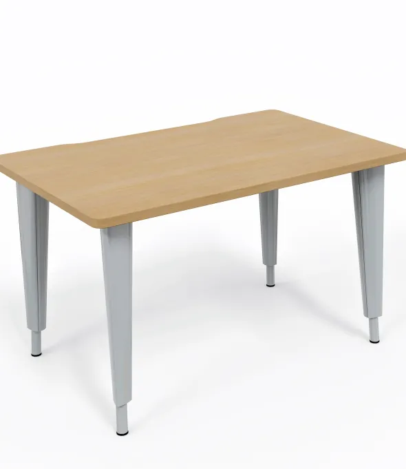 Bureau droit Evidence - l. 120 x pr. 80 cm - piétement réglable en hauteur