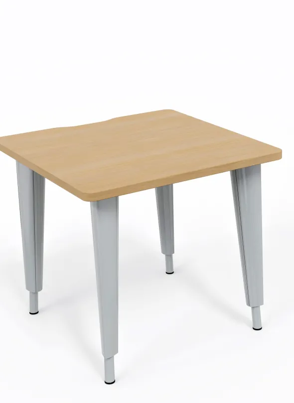 Bureau droit Evidence - l. 80 x pr. 80 cm - piétement réglable en hauteur