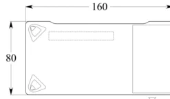 Bureau droit Evidence - l. 160 x pr. 80 cm + caisson porteur - délai court