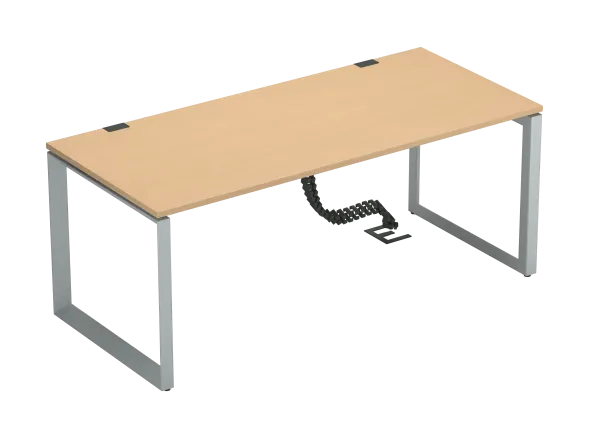 Bureau droit FrameOne II - l. 180 x pr. 80 cm - piétement cadre