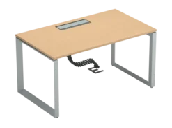 Bureau droit FrameOne II - l. 140 x pr. 80 cm - top access - piétement cadre