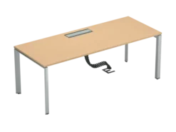 Bureau droit FrameOne II - l. 200 x pr. 80 cm - top access - piétement arche