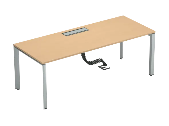 Bureau droit FrameOne II - l. 200 x pr. 80 cm - top access - piétement arche