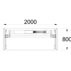 Bureau droit FrameOne II - l. 200 x pr. 80 cm - top access - piétement arche