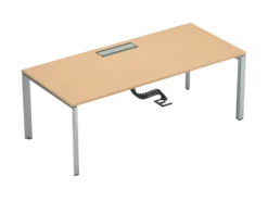 Bureau droit FrameOne II - l. 200 x pr. 90 cm - top access - piétement arche