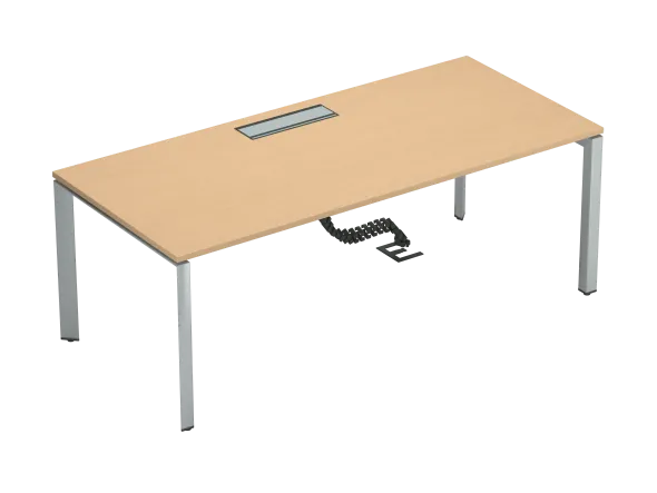 Bureau droit FrameOne II - l. 200 x pr. 90 cm - top access - piétement arche
