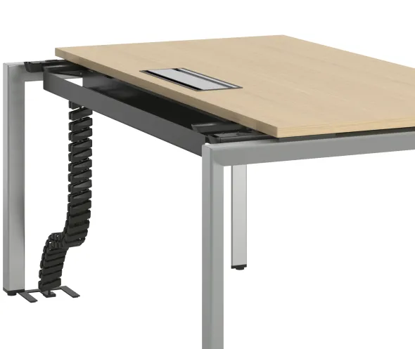 Bureau droit FrameOne II - l. 160 x pr. 90 cm - top access - piétement arche