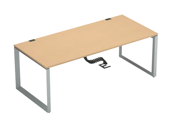 Bureau droit FrameOne II - l. 200 x pr. 90 cm - piétement cadre