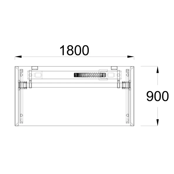 Bureau droit FrameOne II - l. 180 x pr. 90 cm - piétement cadre