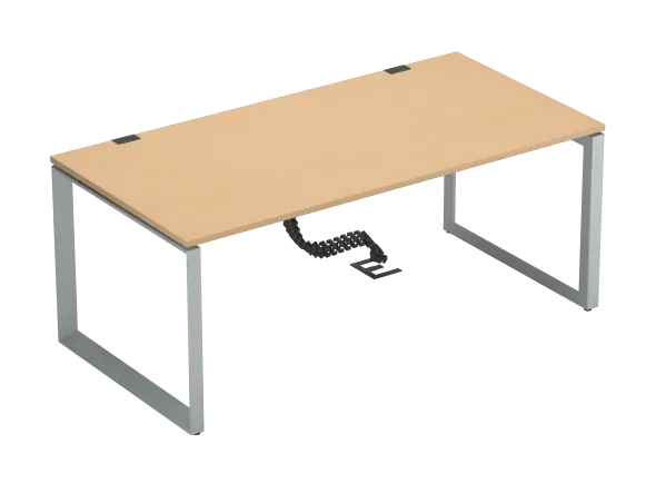 Bureau droit FrameOne II - l. 180 x pr. 90 cm - piétement cadre