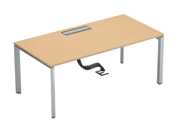 Bureau droit FrameOne II - l. 180 x pr. 90 cm - top access - piétement arche