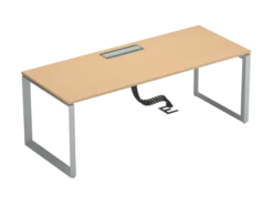 Bureau droit FrameOne II - l. 200 x pr. 80 cm - top access - piétement cadre