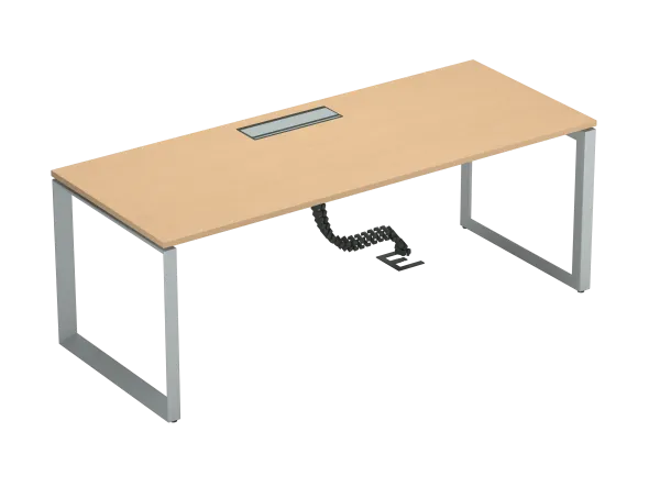 Bureau droit FrameOne II - l. 200 x pr. 80 cm - top access - piétement cadre