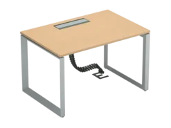 Bureau droit FrameOne II - l. 120 x pr. 80 cm - top access - piétement cadre