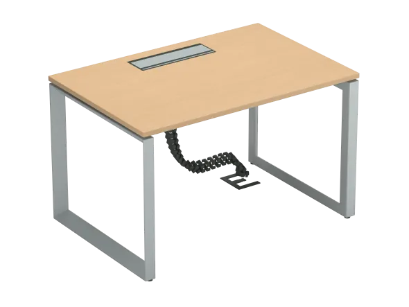 Bureau droit FrameOne II - l. 120 x pr. 80 cm - top access - piétement cadre
