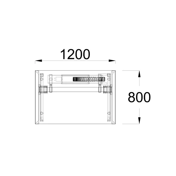 Bureau droit FrameOne II - l. 120 x pr. 80 cm - top access - piétement cadre