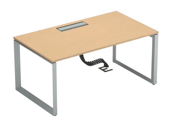 Bureau droit FrameOne II - l. 160 x pr. 90 cm - top access - piétement cadre