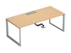 Bureau droit FrameOne II - l. 200 x pr. 90 cm - top access - piétement cadre
