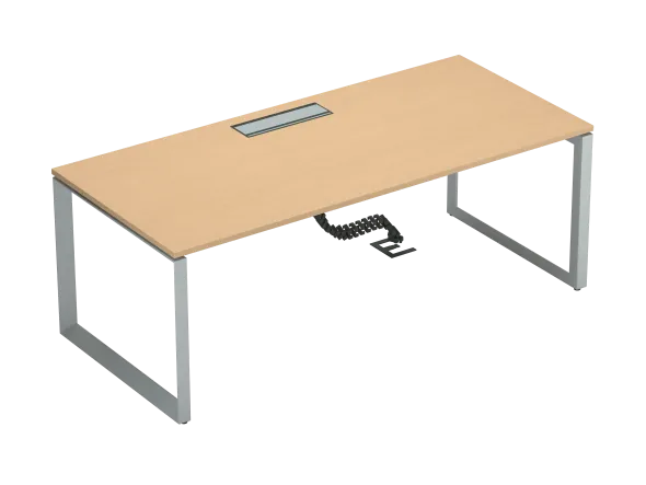 Bureau droit FrameOne II - l. 200 x pr. 90 cm - top access - piétement cadre