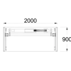 Bureau droit FrameOne II - l. 200 x pr. 90 cm - top access - piétement cadre