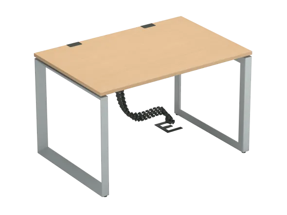 Bureau droit FrameOne II - l. 120 x pr. 80 cm - piétement cadre