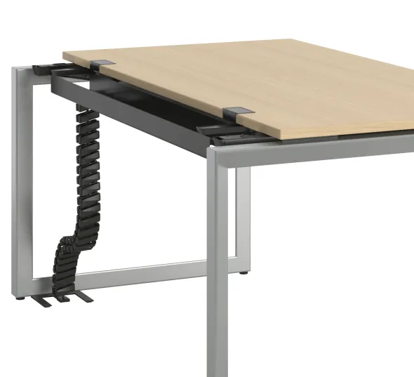 Bureau droit FrameOne II - l. 120 x pr. 80 cm - piétement cadre