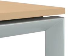 Bureau droit FrameOne II - l. 200 x pr. 80 cm + retour l. 100 x pr. 60 cm - top access - piétement cadre