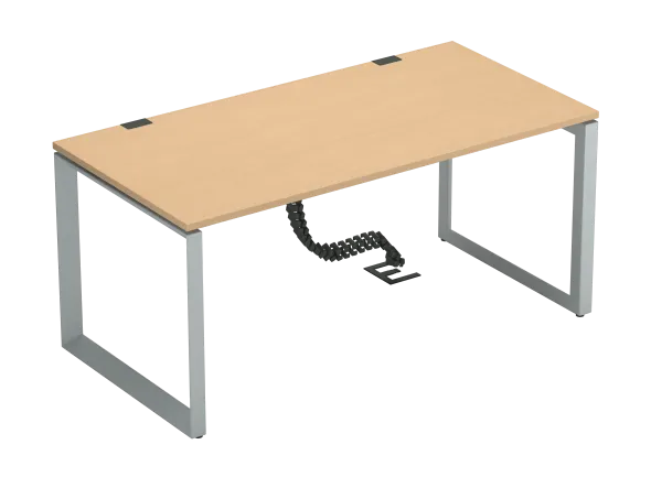 Bureau droit FrameOne II - l. 160 x pr. 80 cm - piétement cadre