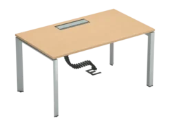 Bureau droit FrameOne II - l. 140 x pr. 80 cm - top access - piétement arche