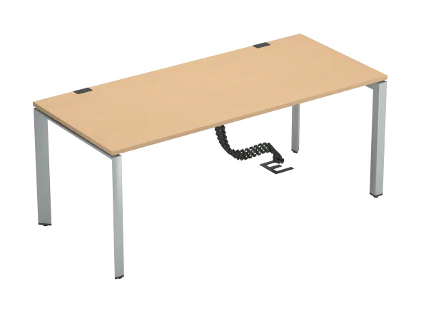 Bureau droit FrameOne II - l. 180 x pr. 80 cm - piétement arche