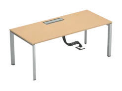 Bureau droit FrameOne II - l. 180 x pr. 80 cm - top access - piétement arche