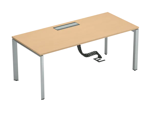 Bureau droit FrameOne II - l. 180 x pr. 80 cm - top access - piétement arche