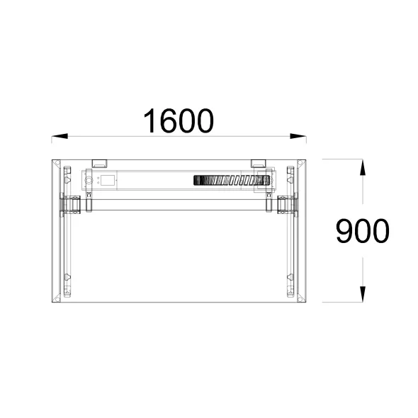 Bureau droit FrameOne II - l. 160 x pr. 90 cm - piétement arche