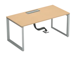 Bureau droit FrameOne II - l. 160 x pr. 80 cm - top access - piétement cadre