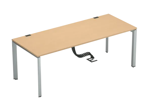 Bureau droit FrameOne II - l. 200 x pr. 80 cm - piétement arche