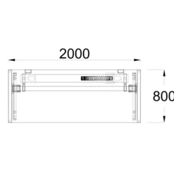 Bureau droit FrameOne II - l. 200 x pr. 80 cm - piétement arche
